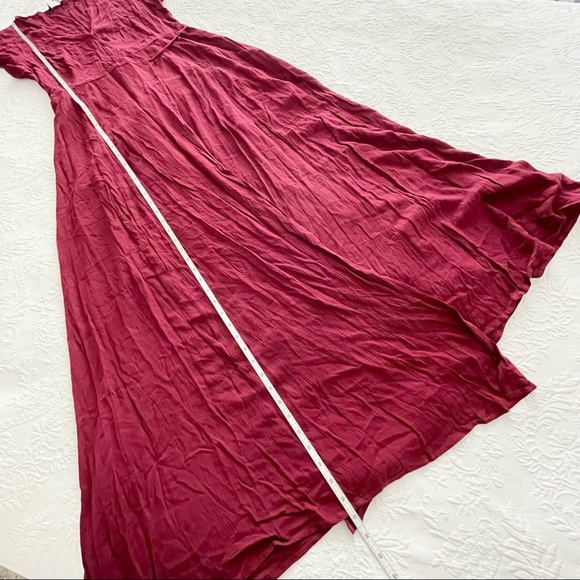 NWOT Lulus Heart of Marigold Burgundy Wrap Maxi Dress Medium - Picture 10 of 10